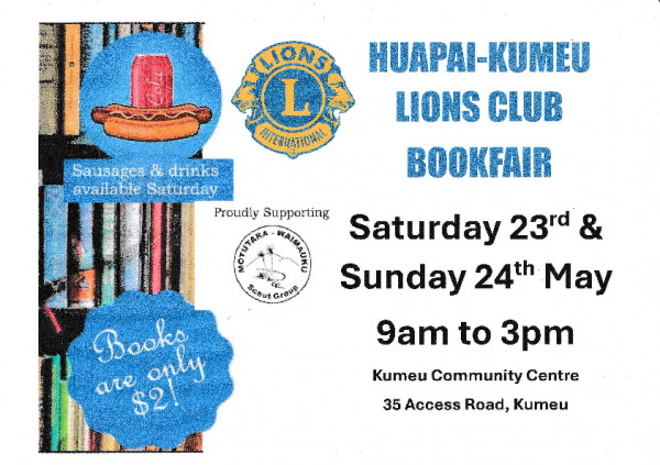 May 2026 Lions Book Fair Flyer